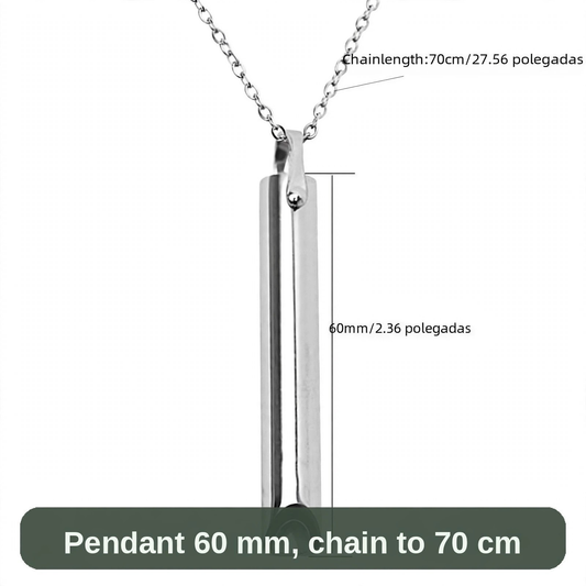 Size guide: the pendant is about 60 mm long on an adjustable chain up to 70 cm - light enough to wear all day.
