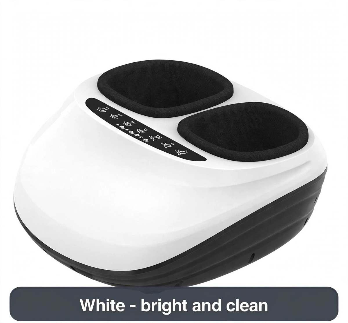 Foot massager in white - the same kneading and warmth in a clean, bright finish.