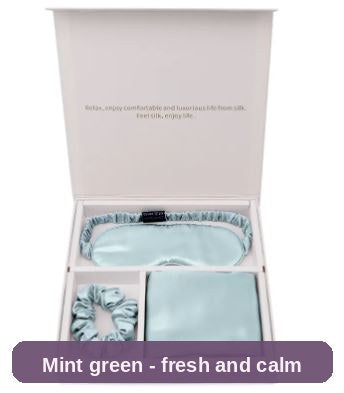 Silk Sleep Gift Set in mint green - a fresh, calm colour for someone who loves their wind-down routine.